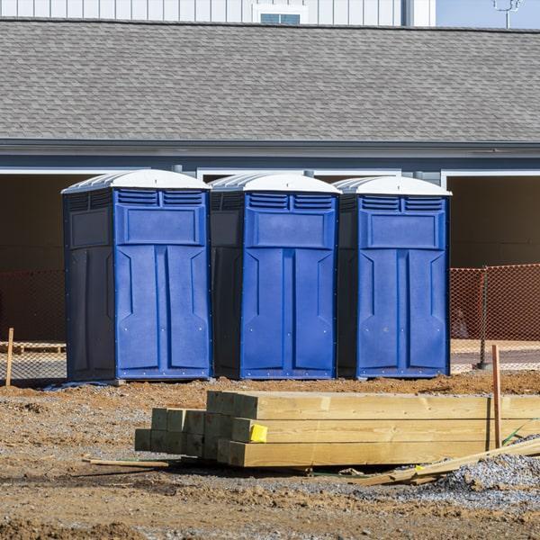Heavy-duty construction site porta potty in Grove, Oklahoma