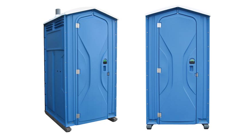 Long-term porta potty units on site in Grove, Oklahoma